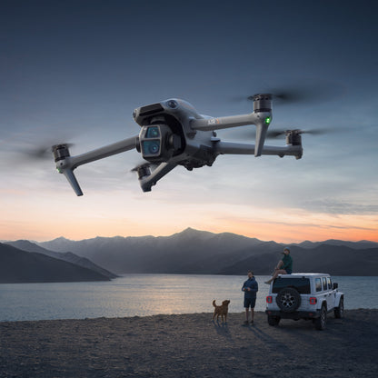 Drone DJI Air 3S Câmera principal CMOS de 1" Tempo de voo de 45 minutos, transmissão de vídeo de 20 km Vídeo HDR 4K/60fps com câmera dupla e 14 pontos de faixa dinâmica