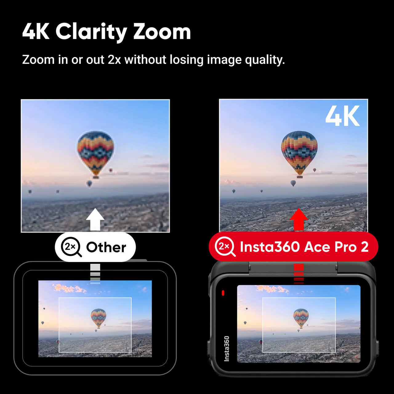 Insta360 Ace Pro 2 action camera 1/1.3" 8K sensor and Leica SUMMARIT lens 4K60fps Active HDR enhances dynamic range 2.5" Flip Touchscreen Ship From US Warehouse