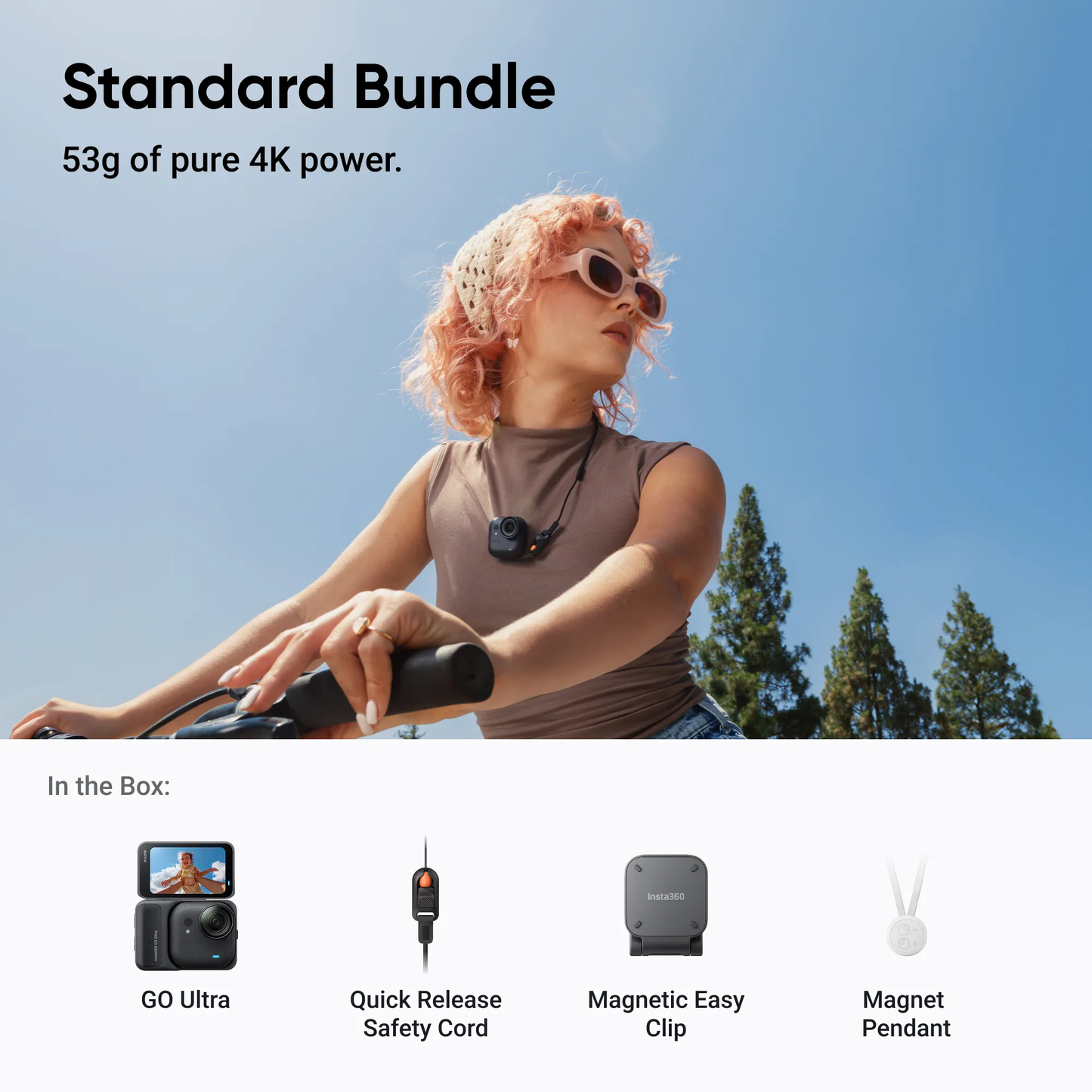 Insta360 GO Ultra action camera Get stunning 4K60fps footage day or night with the huge 1/1.28" sensor and 5nm AI chip Ship From US Warehouse