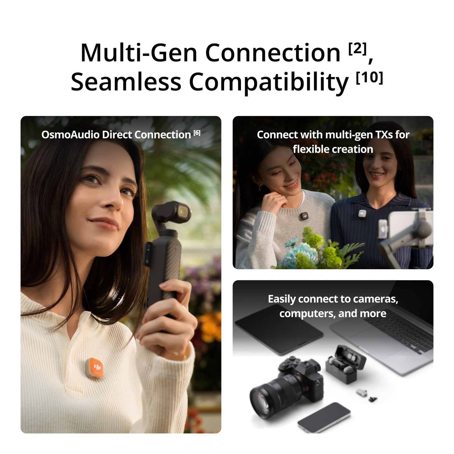 DJI Mic Mini 2 Lightweight & Versatile Compact Storage OsmoAudio Direct Connection