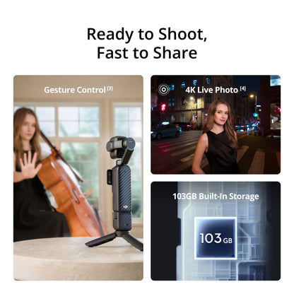 DJI Osmo Pocket 4P gimbal camera with Dual Cameras 4K/240fps Slow Motion  1-Inch CMOS  17-Stop Dynamic Range