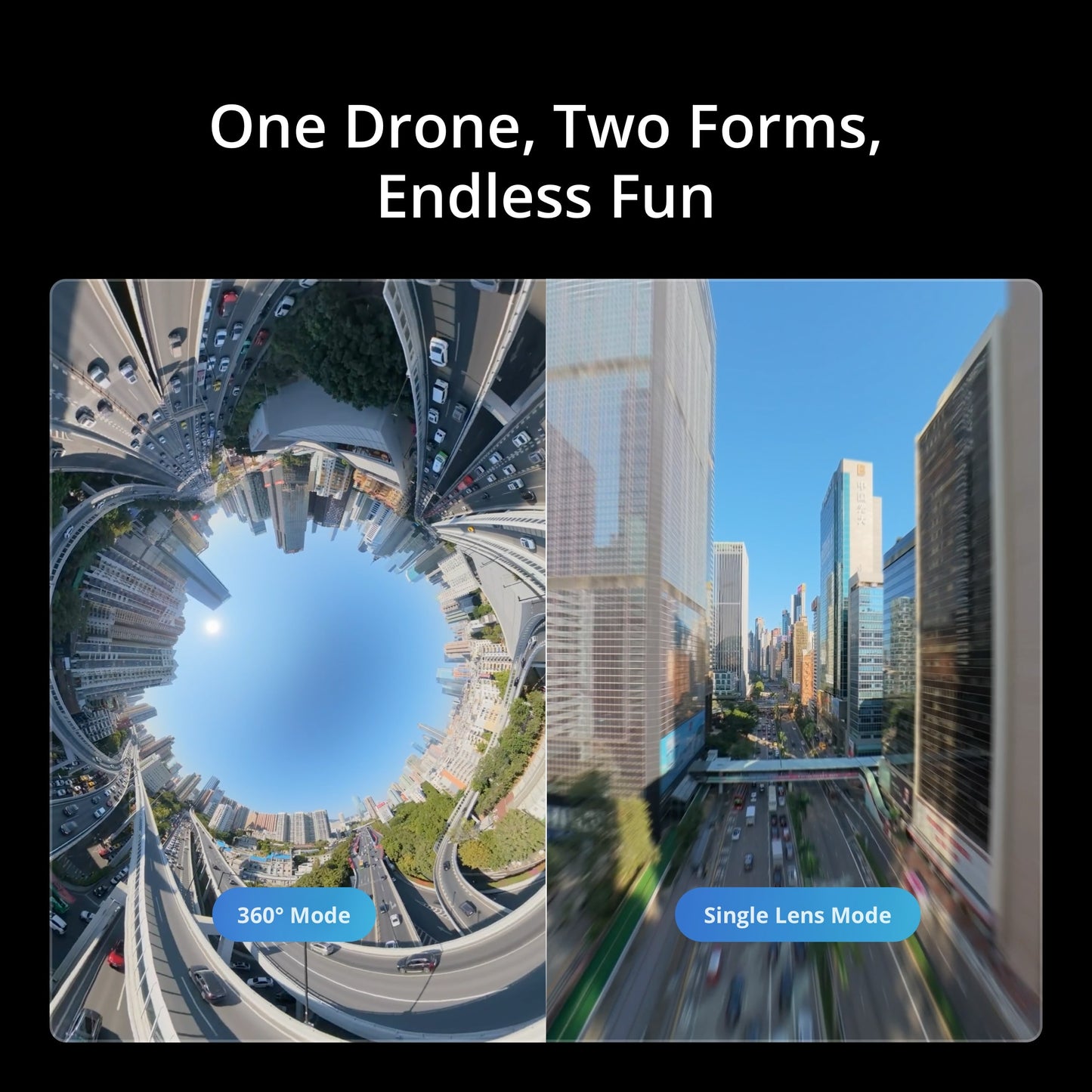DJI Avata 360 drone Imagens de Referência de 1 Polegada Vídeo HDR 8K/60fps Transmissão de Vídeo Full HD O4+ Modos Duplos Flexíveis de 360° e Lente Única