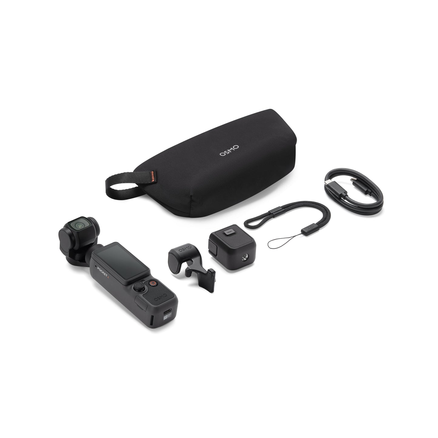 Câmera gimbal DJI Osmo Pocket 4 1" CMOS e 4K/240fps 107 GB de armazenamento integrado 14 pontos de faixa dinâmica Zoom de 2x sem perdas