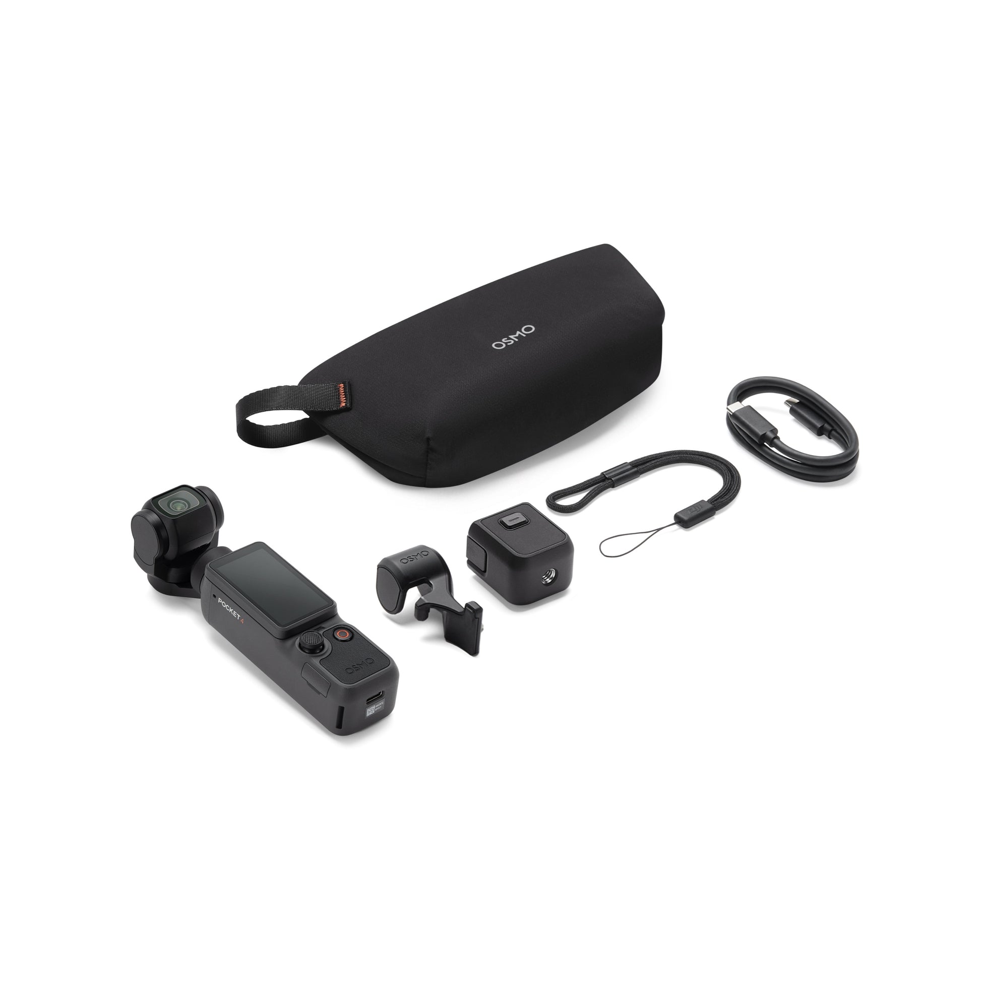 Câmera gimbal DJI Osmo Pocket 4 1" CMOS e 4K/240fps 107 GB de armazenamento integrado 14 pontos de faixa dinâmica Zoom de 2x sem perdas