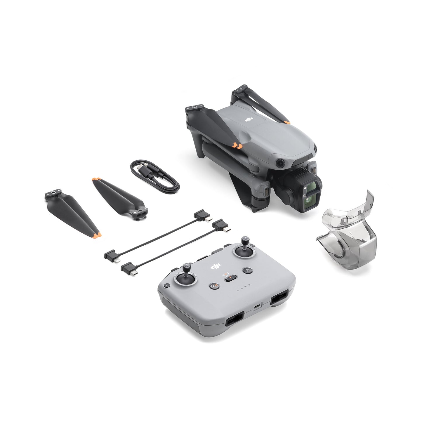Drone DJI Air 3S Câmera principal CMOS de 1" Tempo de voo de 45 minutos, transmissão de vídeo de 20 km Vídeo HDR 4K/60fps com câmera dupla e 14 pontos de faixa dinâmica