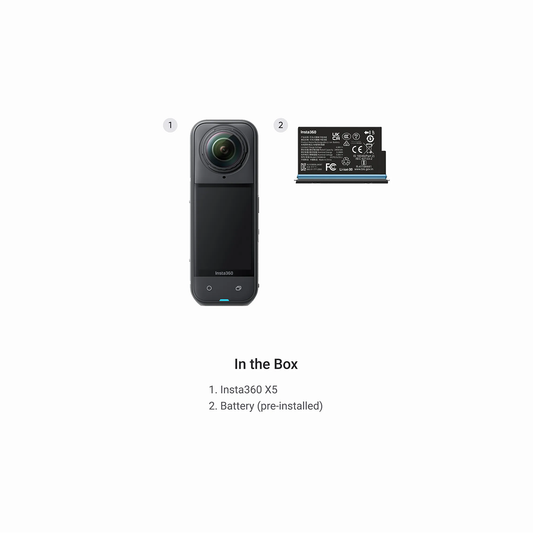 Insta360 X5 Flagship 360 camera with unbeatable 8K imagequality in any light and a revolutionaryreplaceable lens design