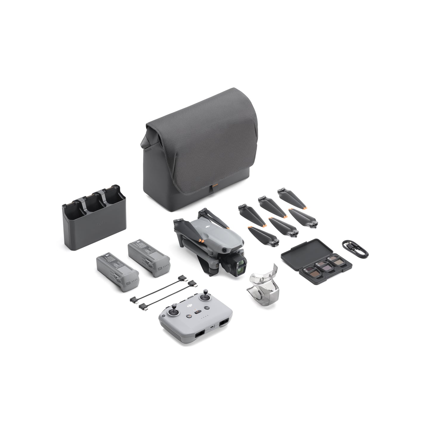 Drone DJI Air 3S Câmera principal CMOS de 1" Tempo de voo de 45 minutos, transmissão de vídeo de 20 km Vídeo HDR 4K/60fps com câmera dupla e 14 pontos de faixa dinâmica