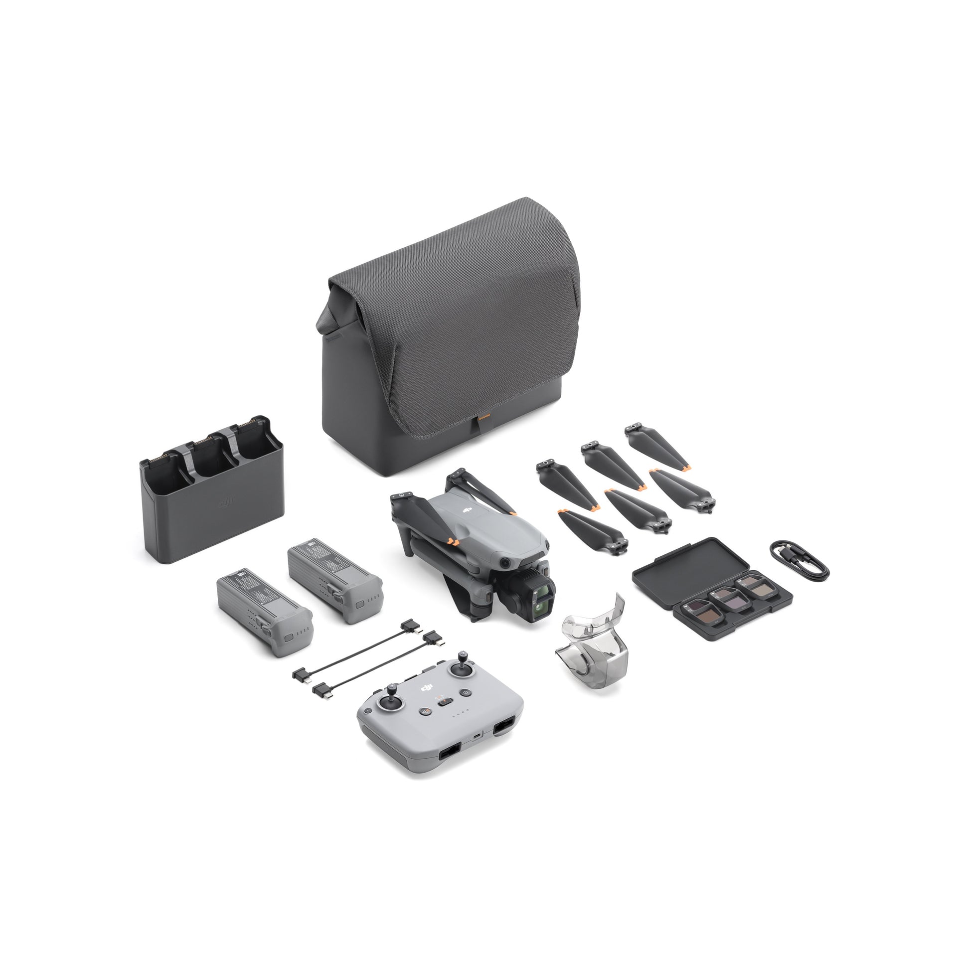Drone DJI Air 3S Câmera principal CMOS de 1" Tempo de voo de 45 minutos, transmissão de vídeo de 20 km Vídeo HDR 4K/60fps com câmera dupla e 14 pontos de faixa dinâmica